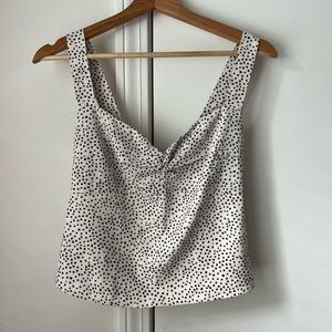 Brand new Abercrombie & fitch printed smocked back tank with adjustable straps S